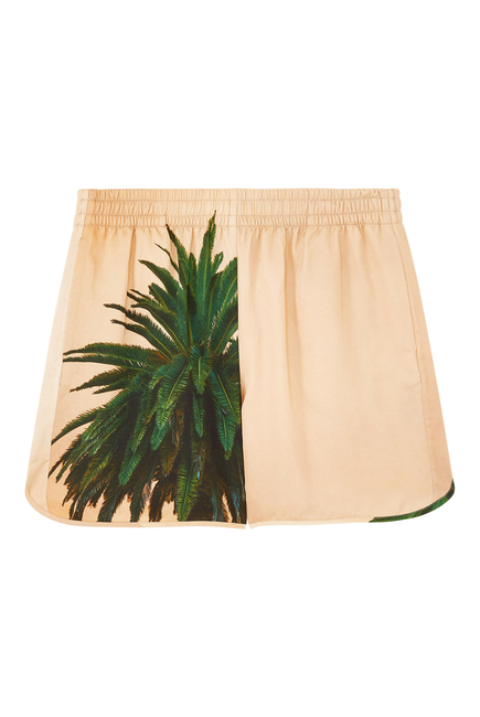 Palm Print Shorts